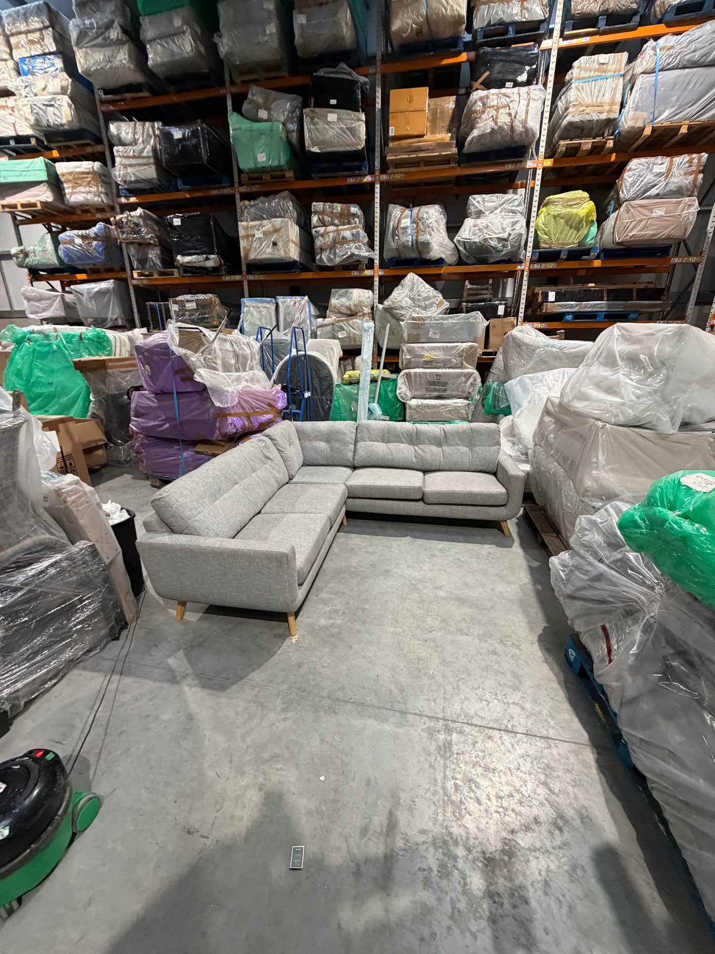 John Lewis Corner Sofa Barbican 5+ Seater Connie Grey
