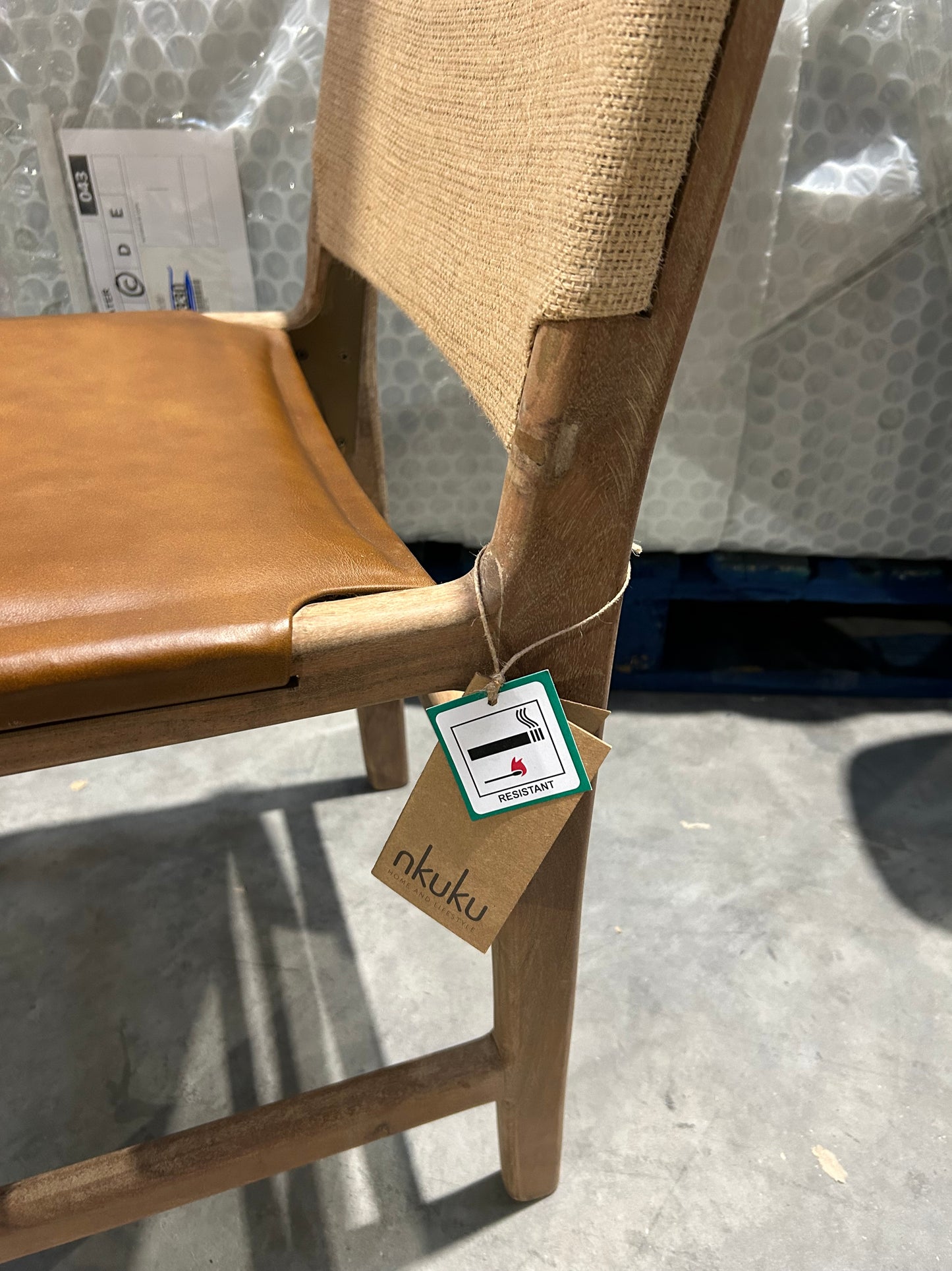 nkuku Nayan Dining Chair, Tan