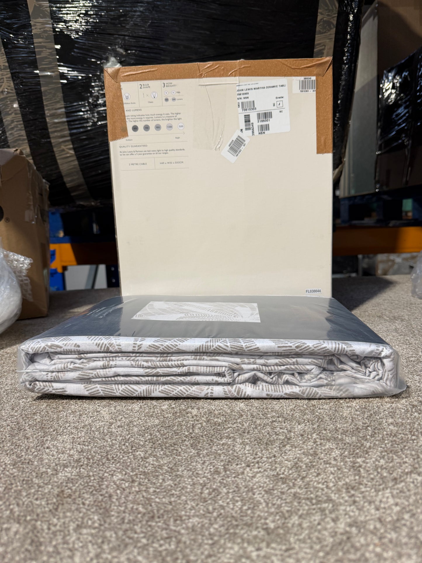 Bedeck of Belfast Cora Super King Duvet Cover, Light Grey