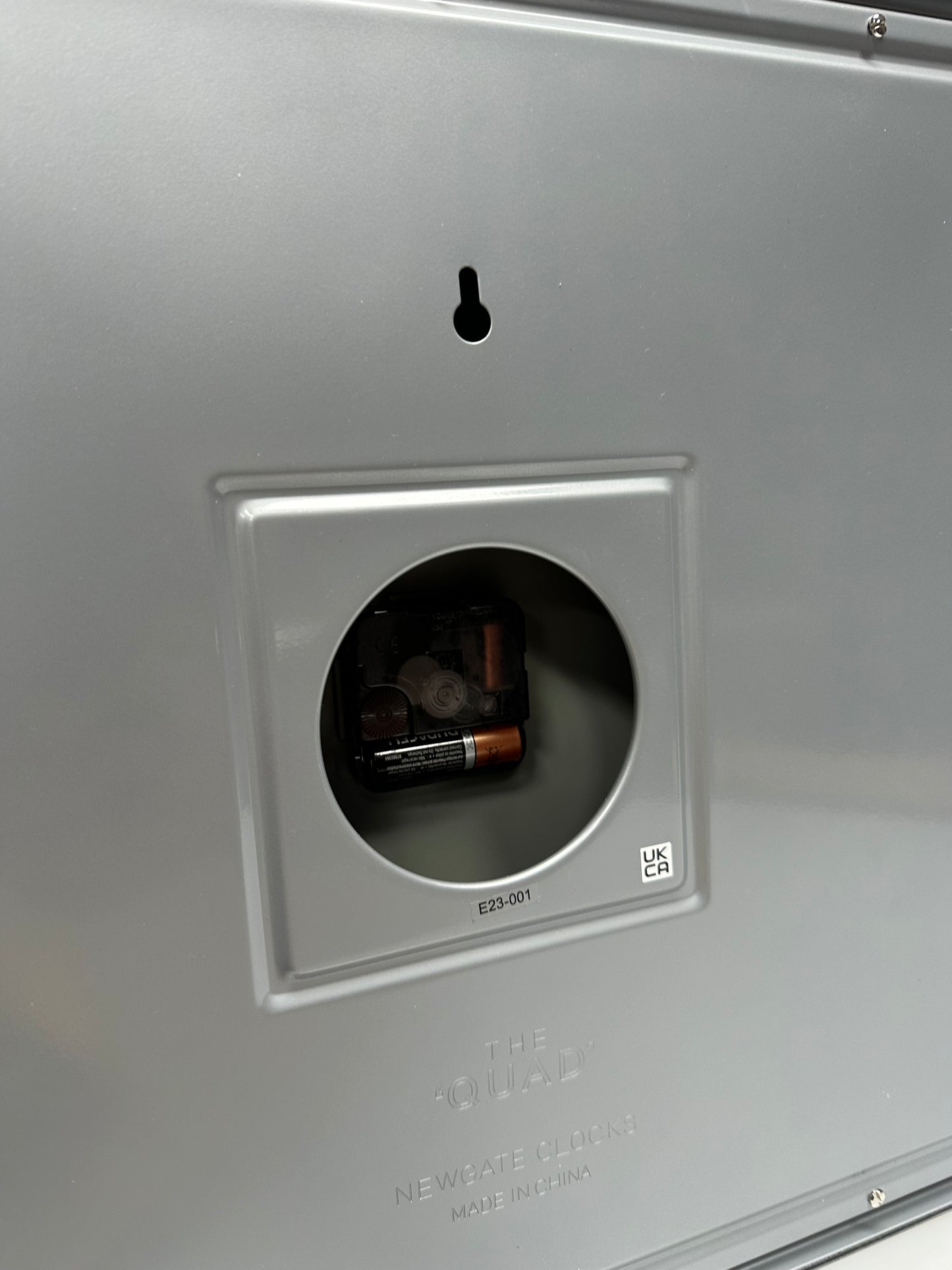 Newgate Clocks Quad Square Metal Wall Clock, 40cm, Silver