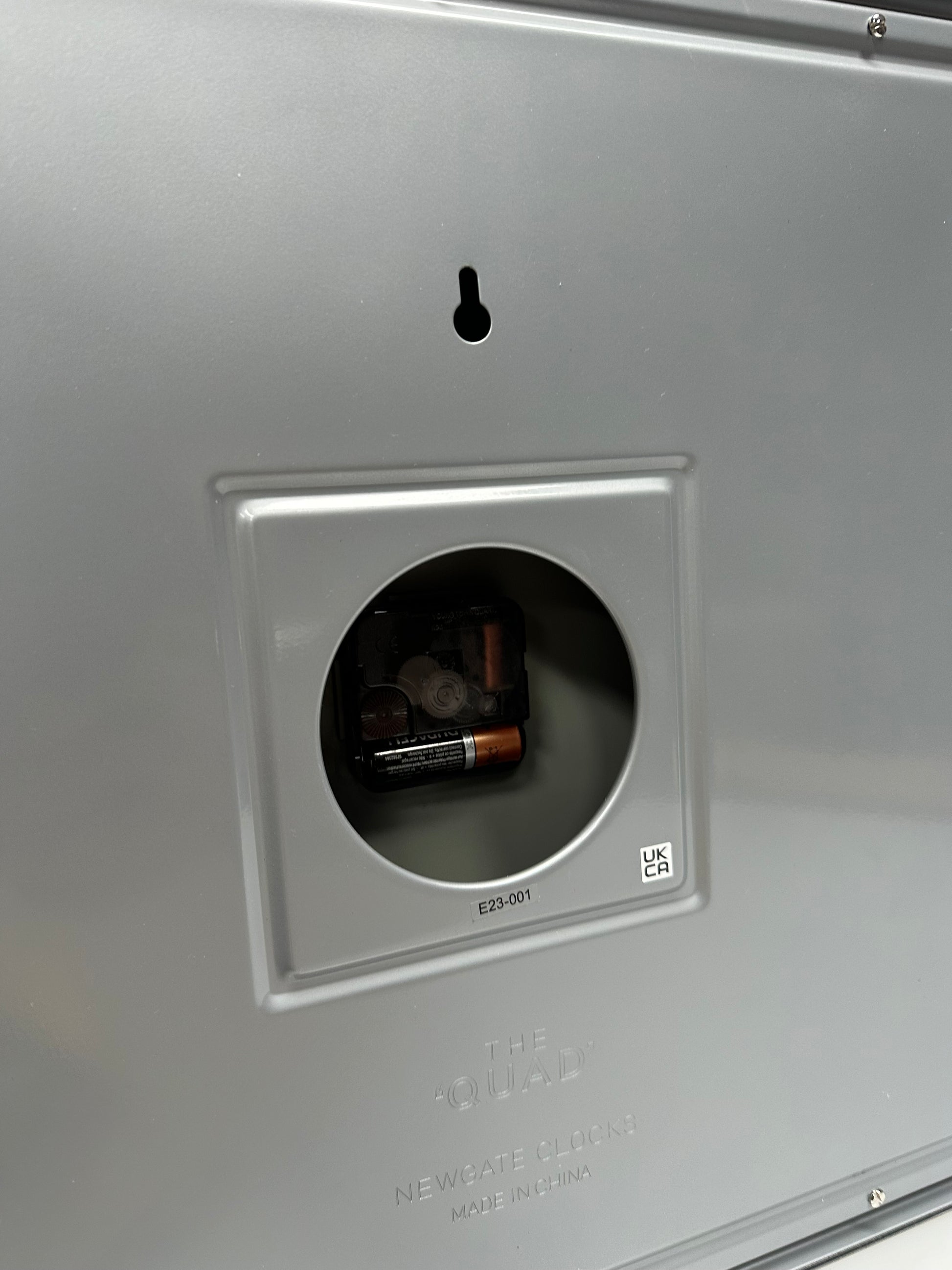 Newgate Clocks Quad Square Metal Wall Clock, 40cm, Silver