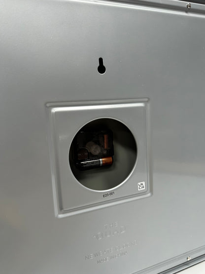 Newgate Clocks Quad Square Metal Wall Clock, 40cm, Silver