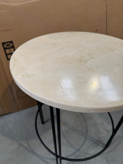 John Lewis Pin Side Table, Natural/Black