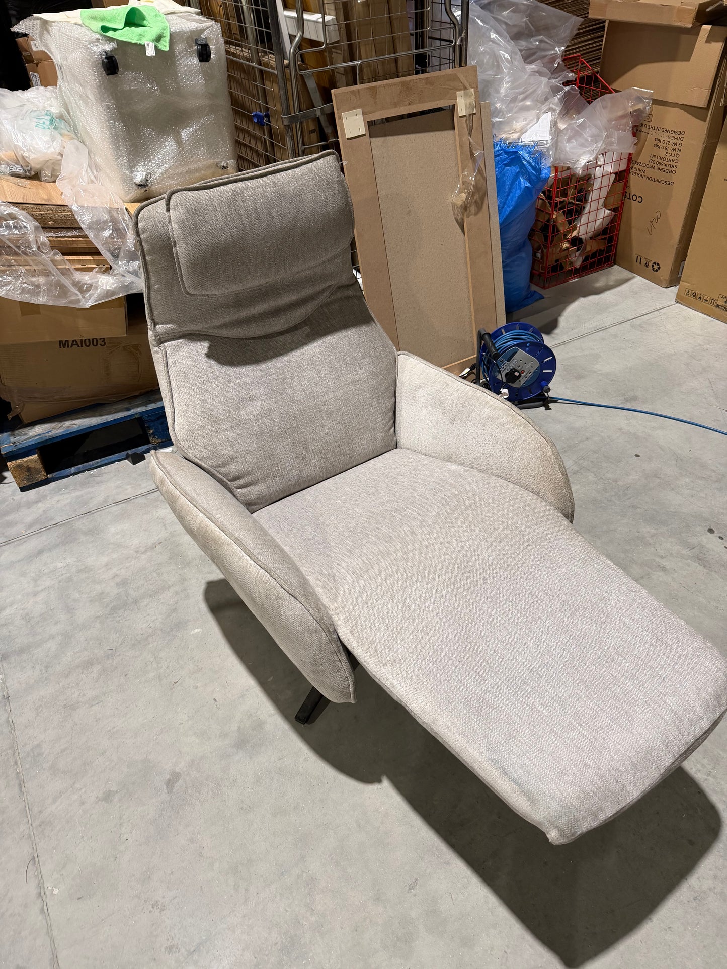 John Lewis Repose Zero Gravity Power Recliner Chair, Soft Weave Grey