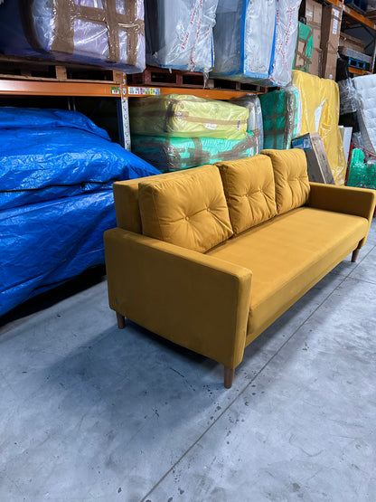 G Plan Vintage The Fifty Four Large 3 Seater Sofa Bed, Plush Turmeric