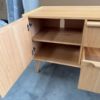 John Lewis Notch 2 Door 2 Drawer Sideboard in Oak