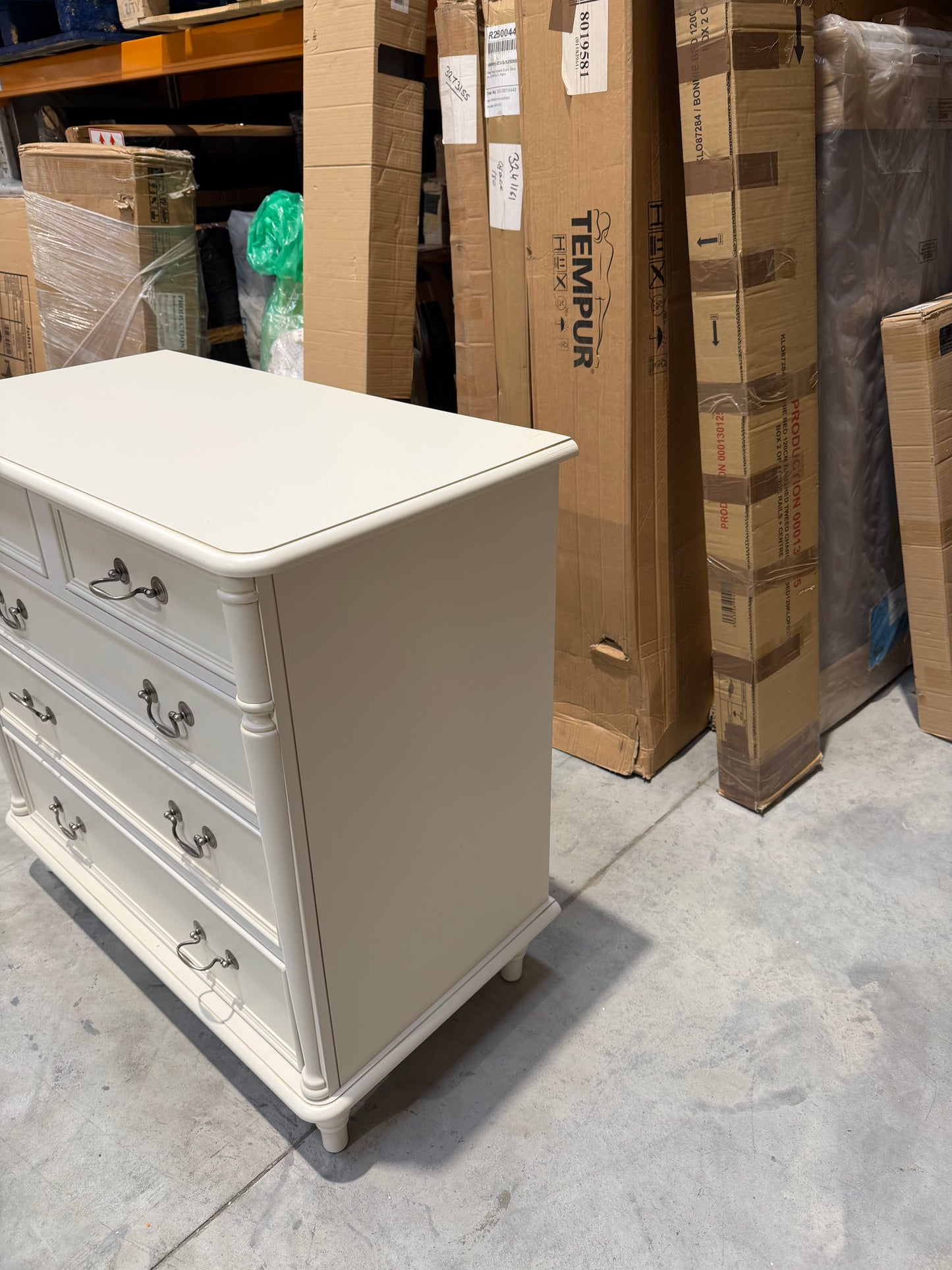 Laura Ashley Clifton 5 Drawer Chest Grey