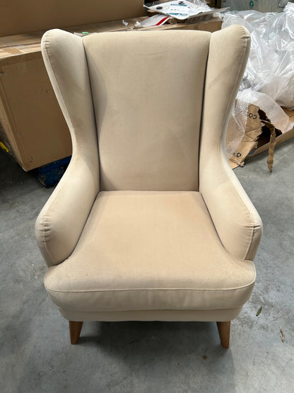 John Lewis Bergen II Armchair Easy Clean Eco Velvet Natural