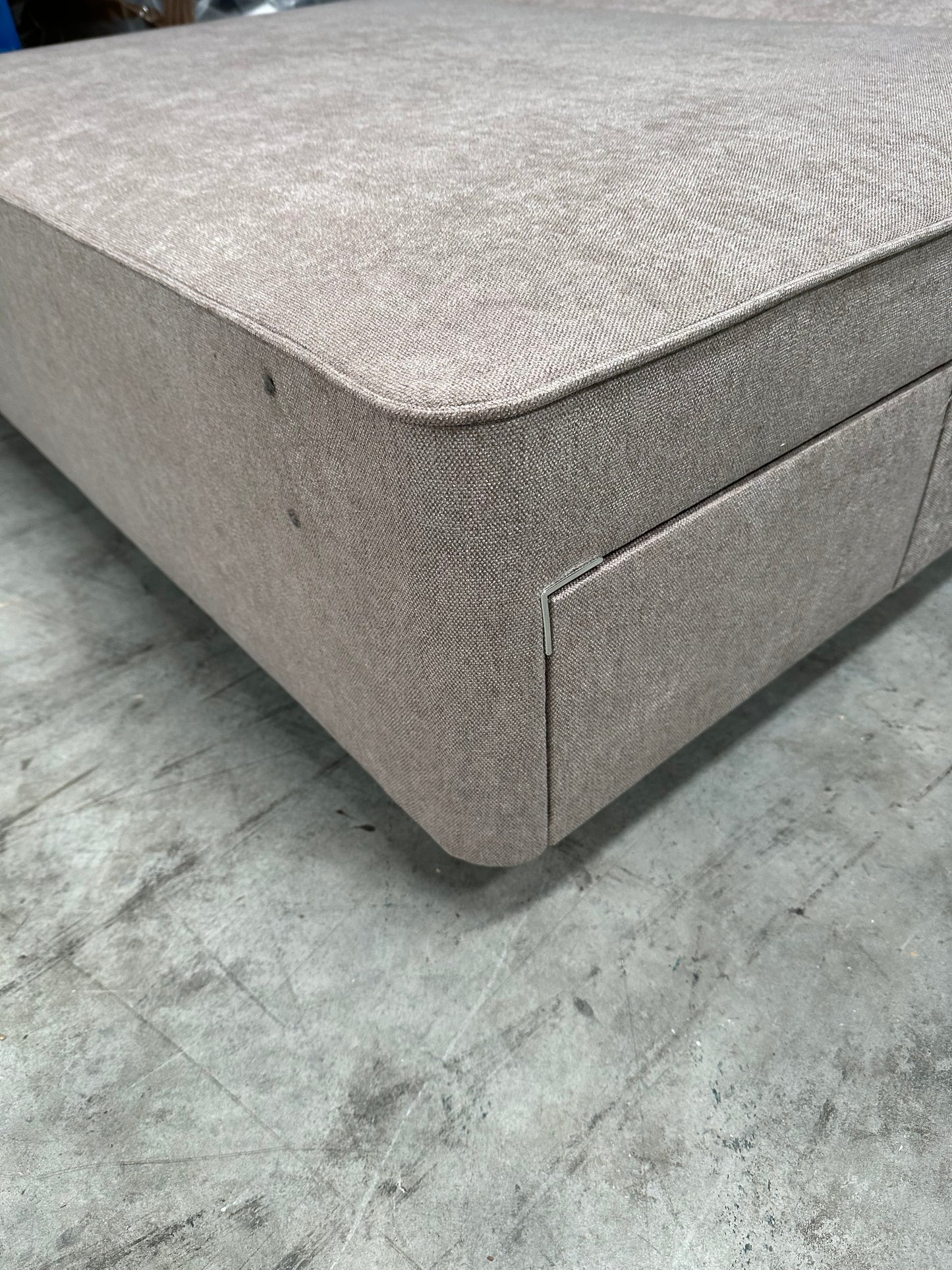 John Lewis Pocket Sprung 4 Drawer Divan Base, Double, Soft Touch Chenille Mole