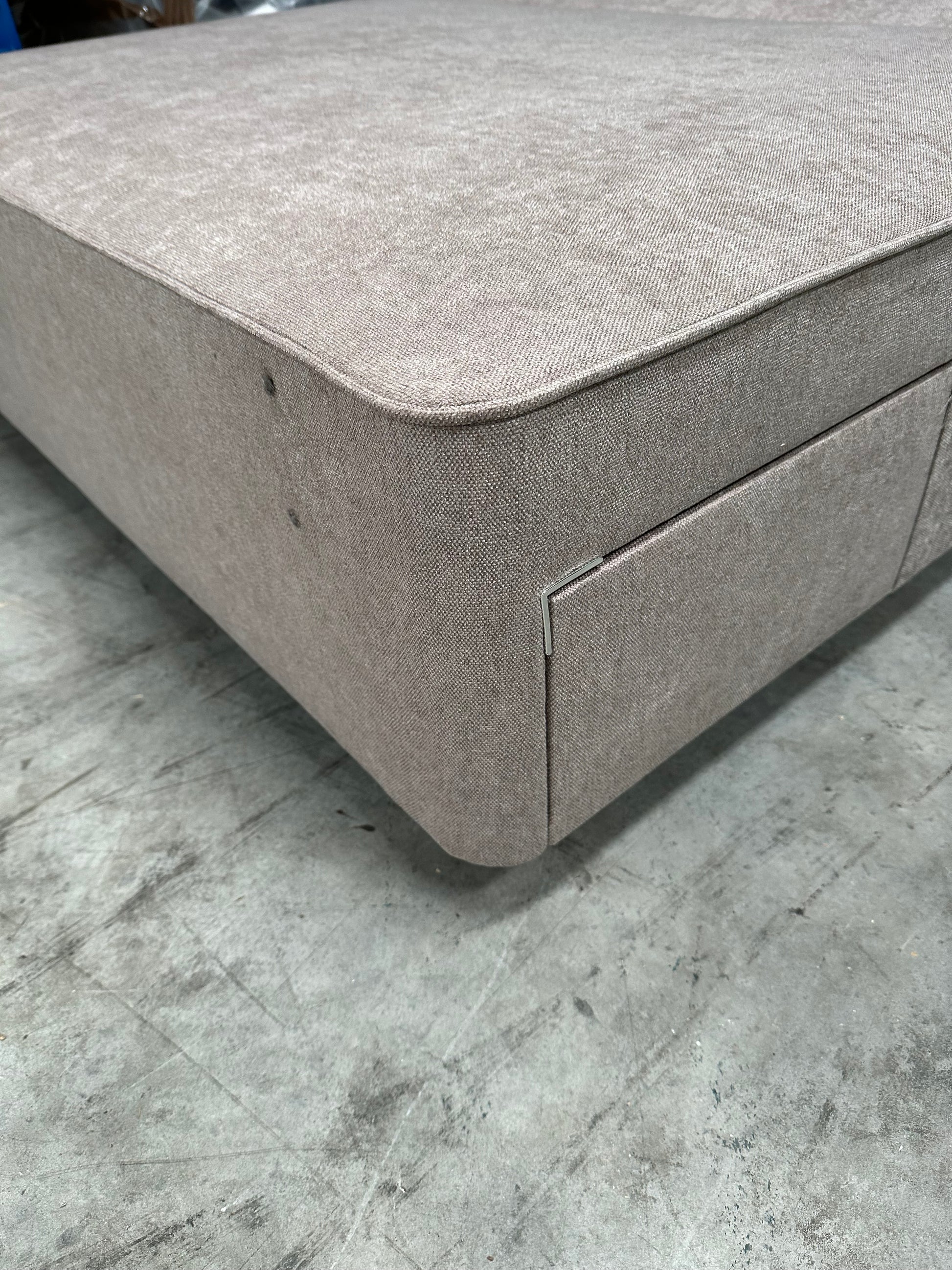 John Lewis Pocket Sprung 4 Drawer Divan Base, Double, Soft Touch Chenille Mole
