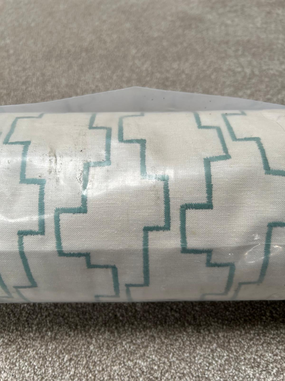 John Lewis Embroidered Steps Fabric Grasmere 23m RRP £35m