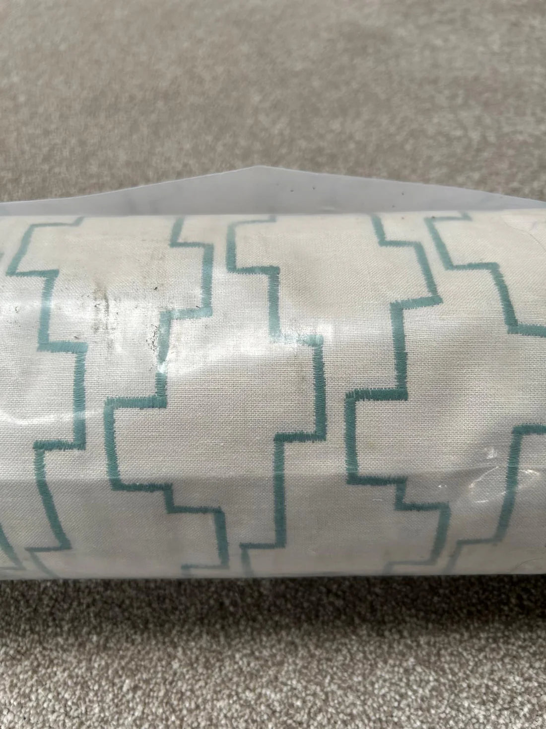 John Lewis Embroidered Steps Fabric Grasmere 23m RRP £35m