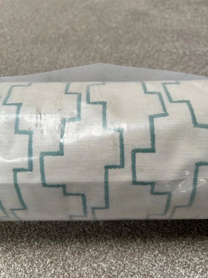 John Lewis Embroidered Steps Fabric Grasmere 23m RRP £35m