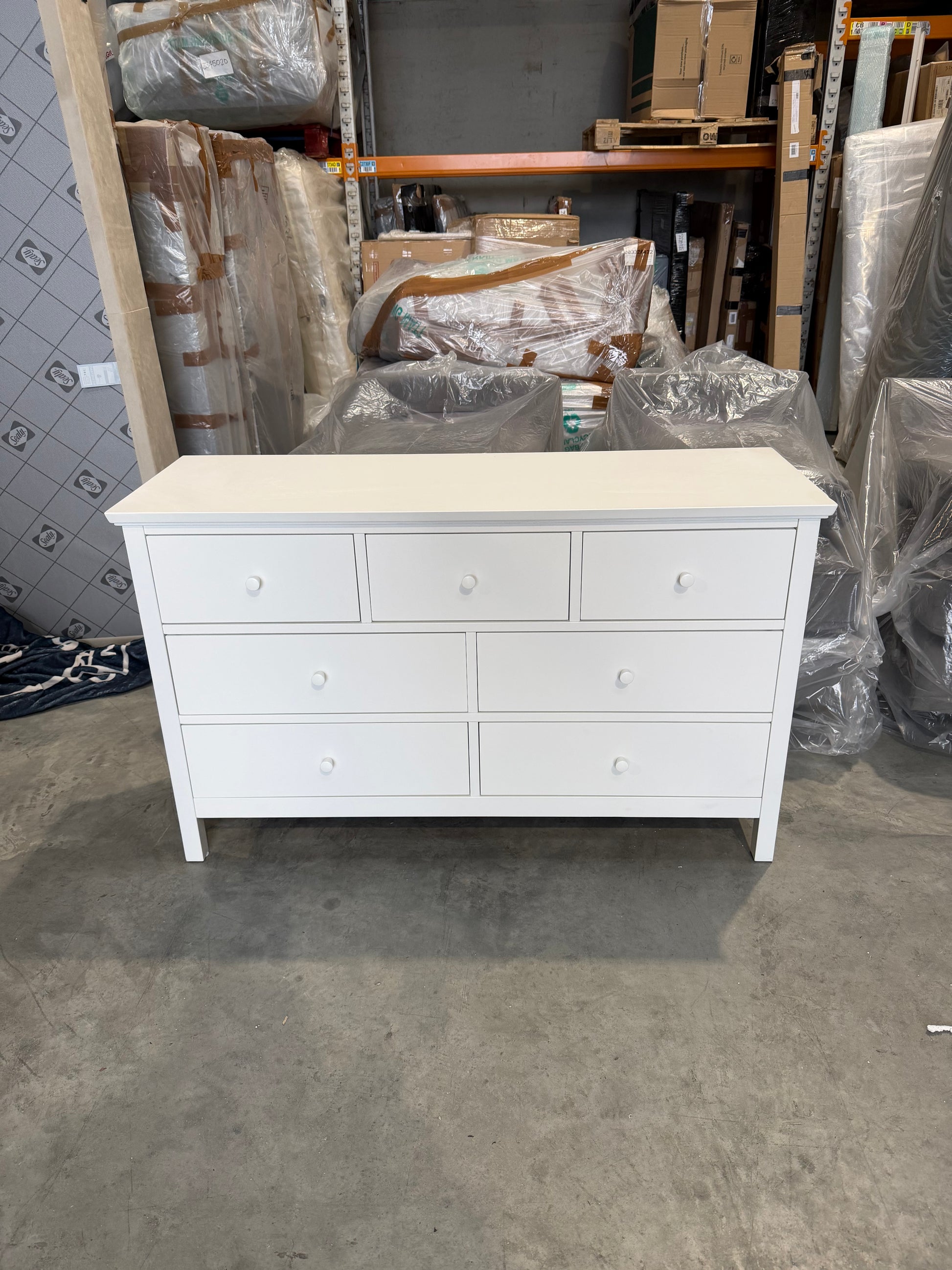 John Lewis Chest of Drawer White Wilton 7 Drawer Chest