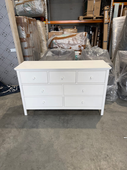 John Lewis Chest of Drawer White Wilton 7 Drawer Chest