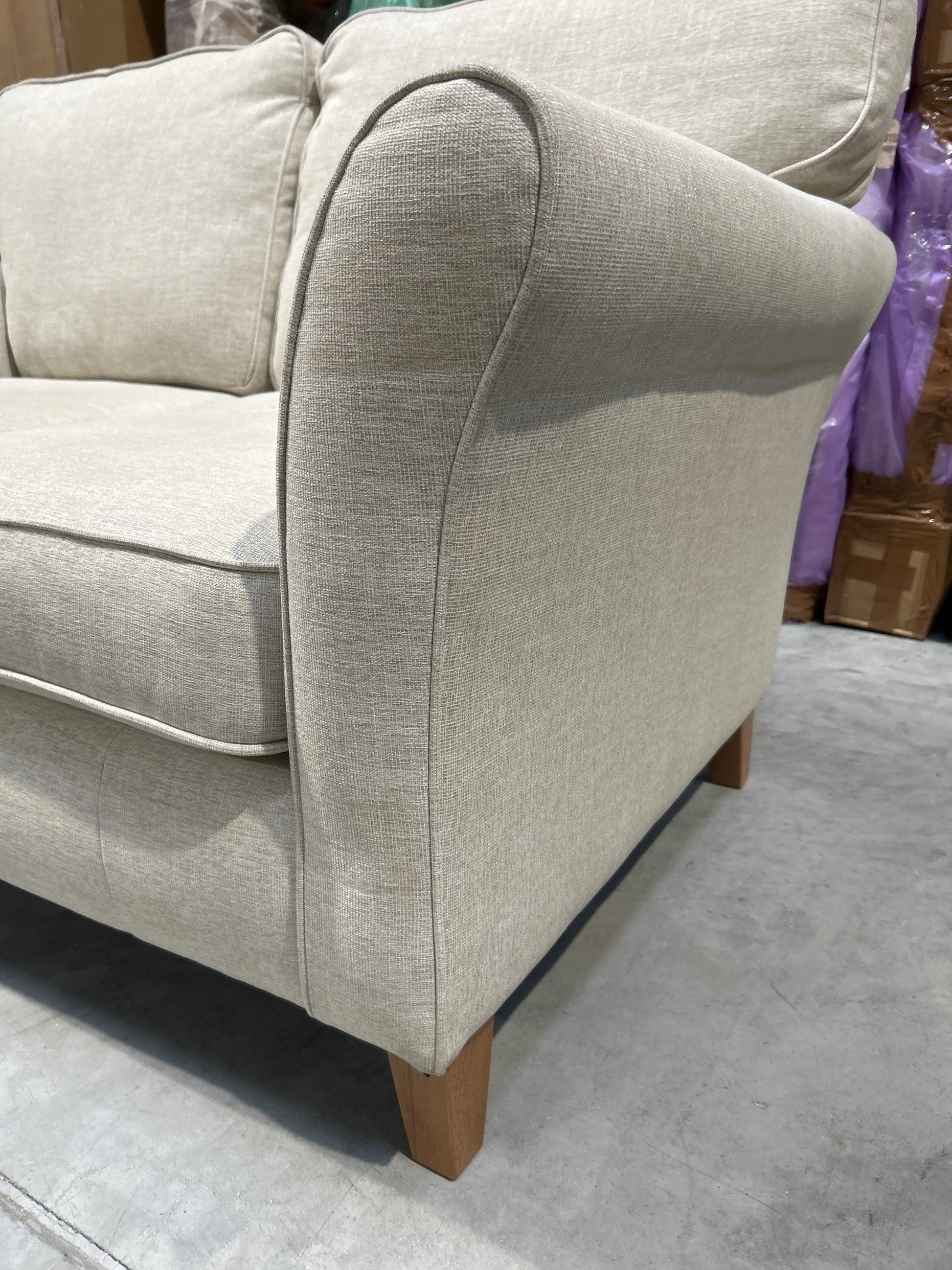 John Lewis Charlotte II Small 2 Seater Sofa Aquaclean Aston Natural