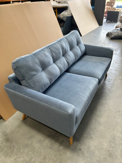 John Lewis Barbican Large 3 Seater Sofa Aquaclean Titan Blue