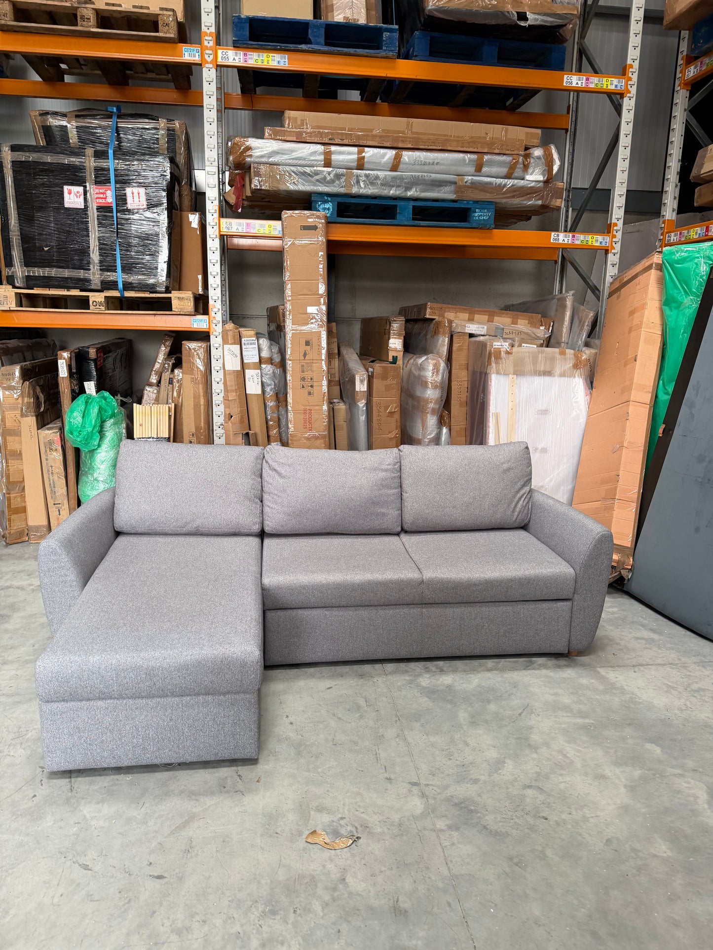 John Lewis Sofa Bed with Storage Sansa Splayed Arm in Tweed