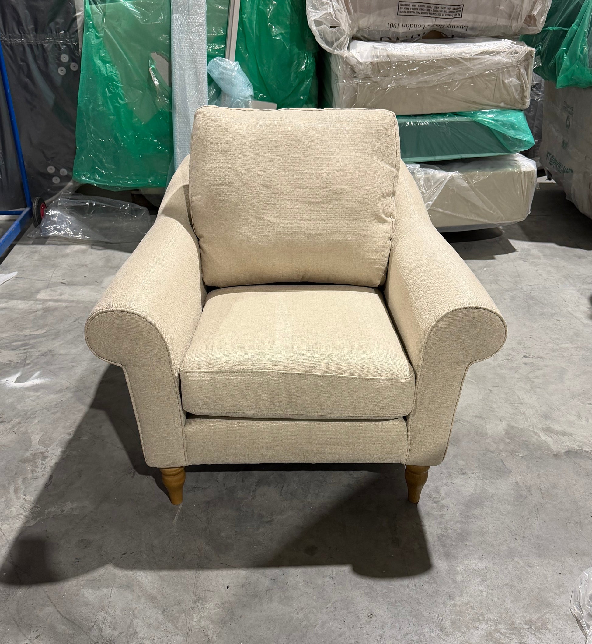 John Lewis Camber Armchair Chenille Weave Putty