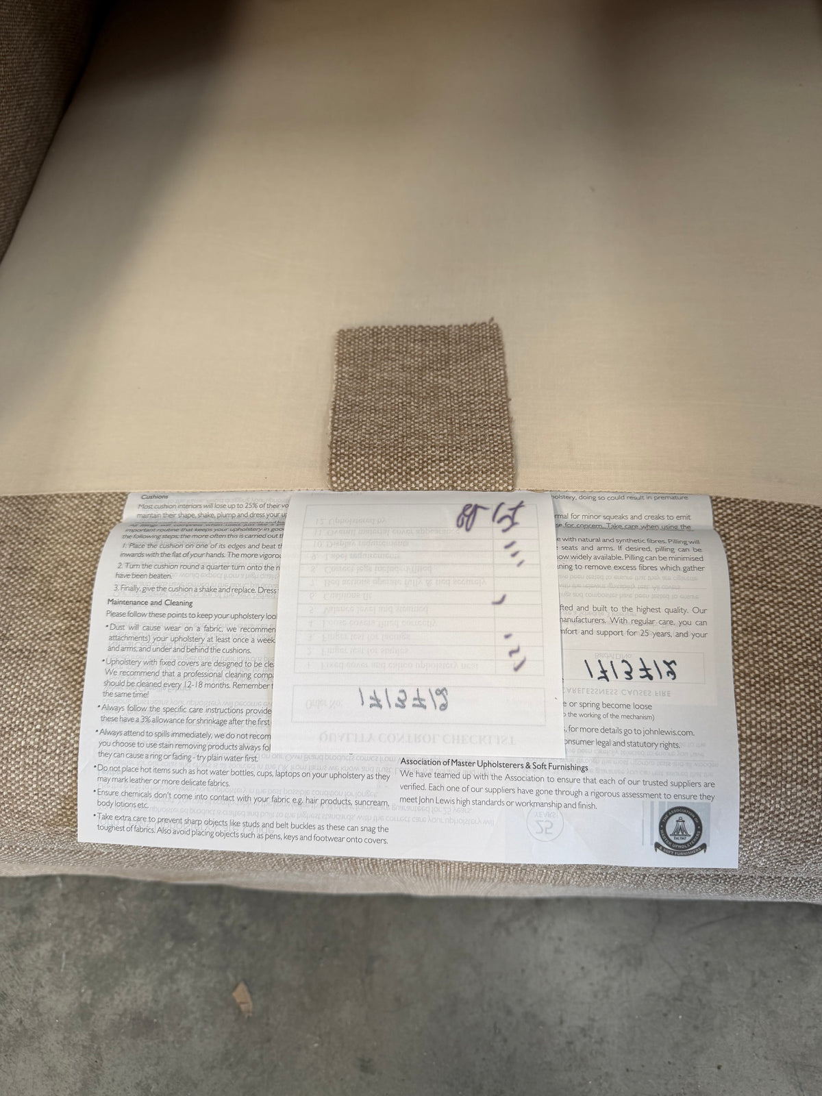 John Lewis Padstow II Armchair Chunky Chenille Natural