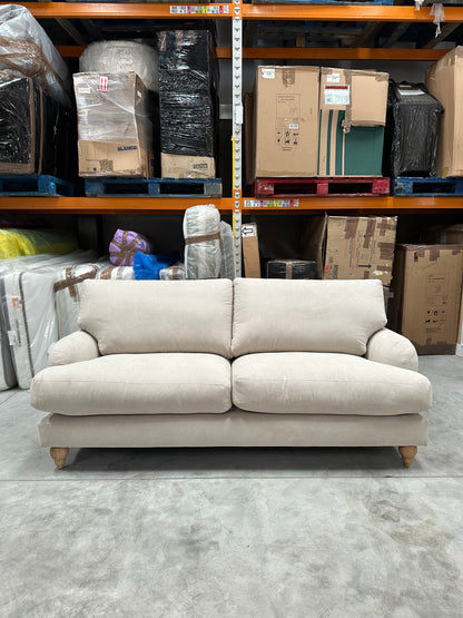 John Lewis Clover Large 3 Seater Sofa, Light Leg, Fine Chenille Natural