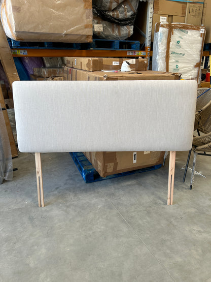 John Lewis Sonning Upholstered Headboard, King, Cotton Effect Beige