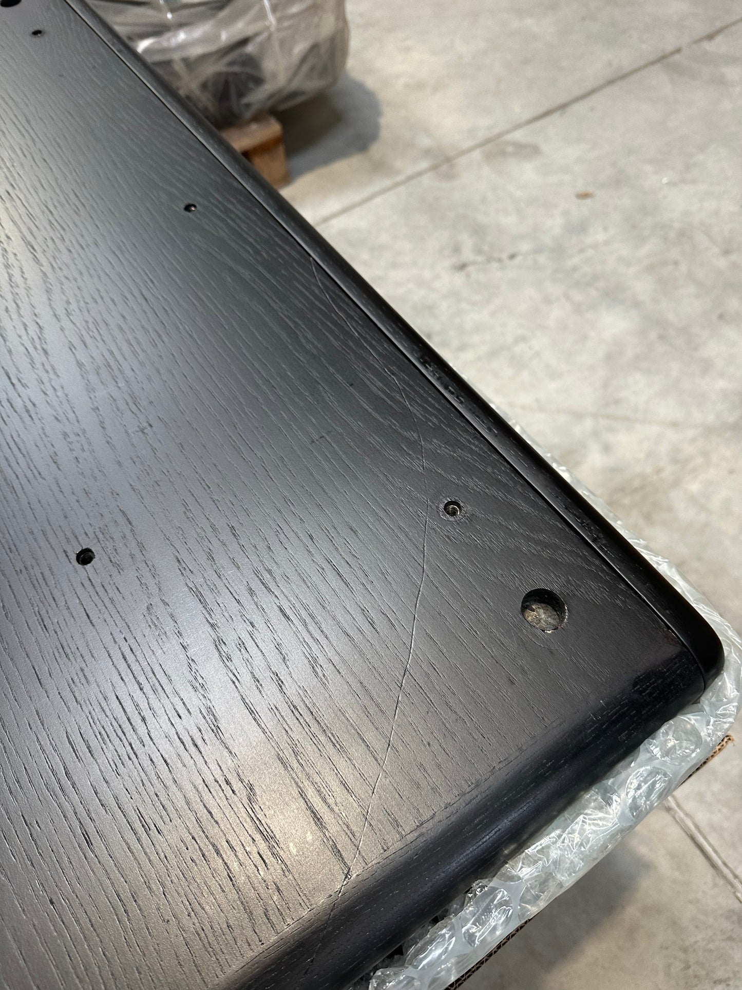 John Lewis Rattan 3 Drawer Chest, Black