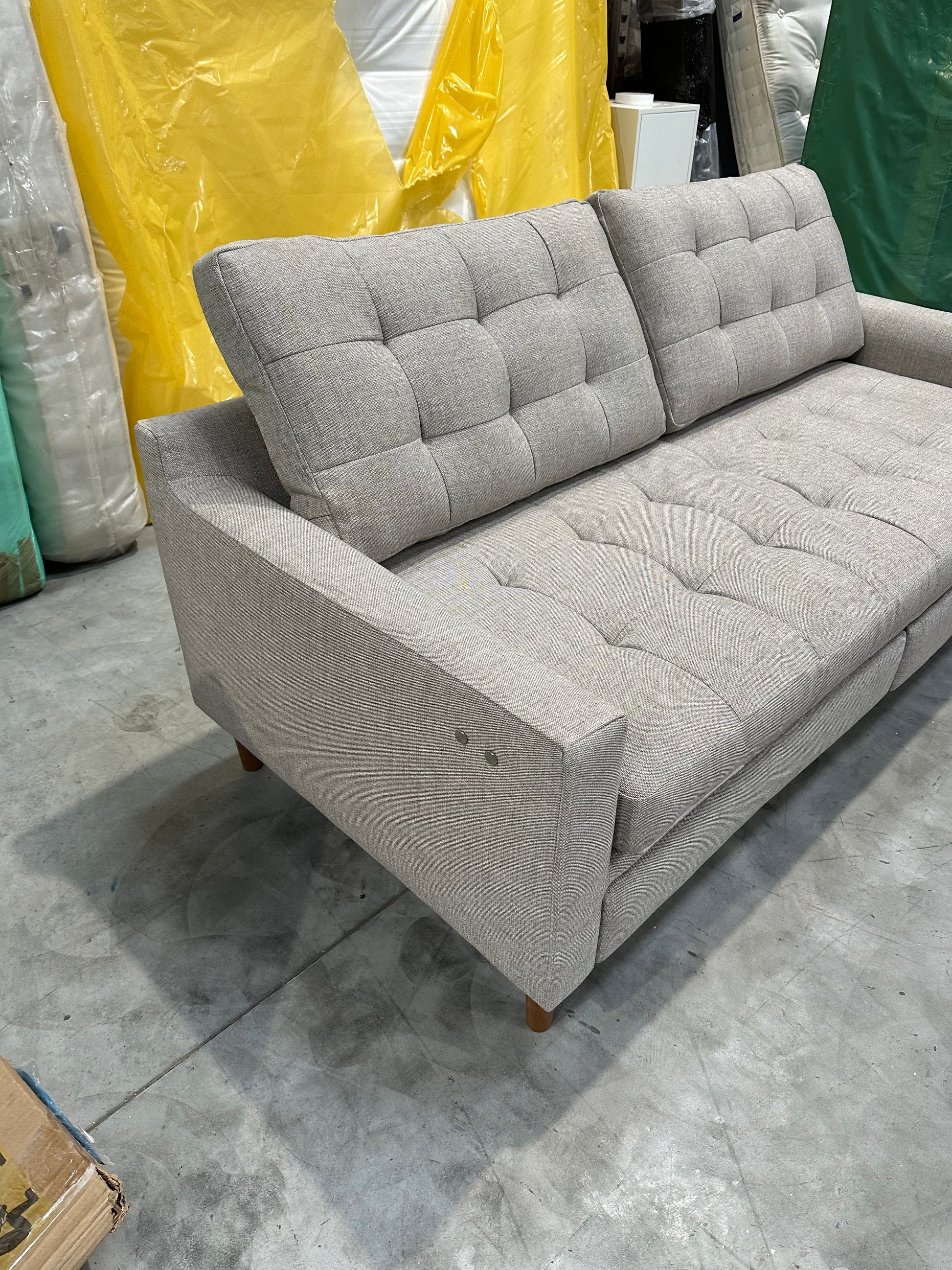 John Lewis Draper II Large 3 Seater Motion Sofa, Light Leg, Aquaclean Aston Natural