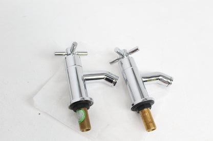 Hudson Reed Kristal Cross Head Basin Taps (pair).