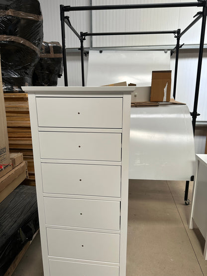 John Lewis Wilton 6 Drawer Tallboy Chest Bedroom Furniture White