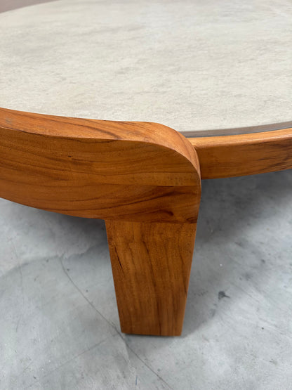 John Lewis Terra Teak Wood Round Garden Coffee Table, 90cm