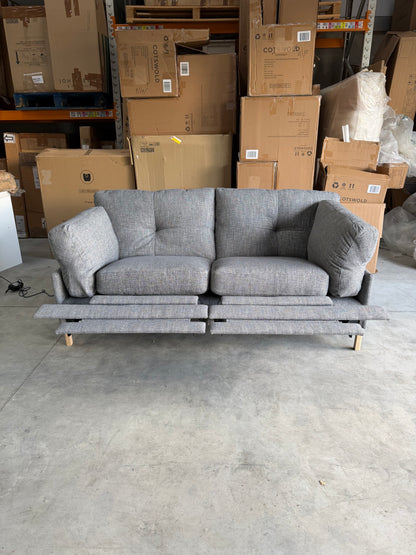 John Lewis Sofa Power Recliner Java Medium 2 Seater Storm Grey Easy Clean