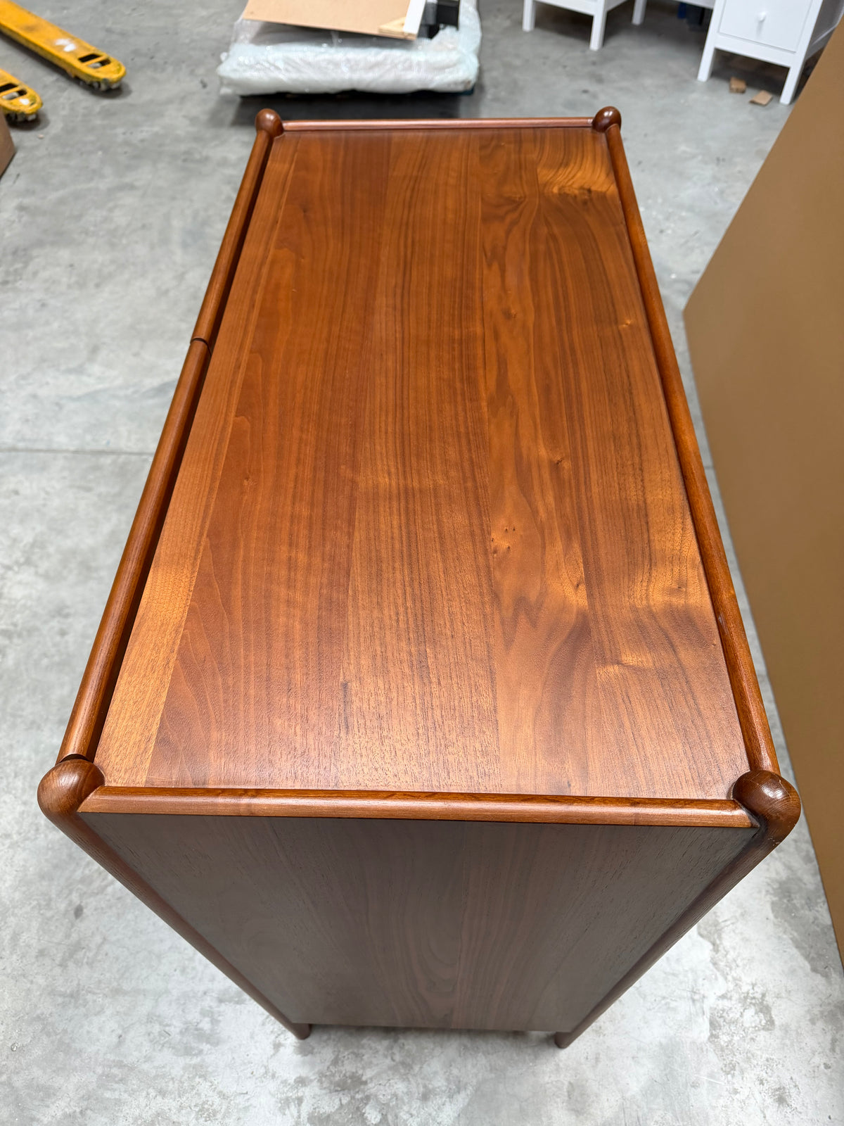 John Lewis Scandi 5 Drawer Wood Chest, Walnut Finish