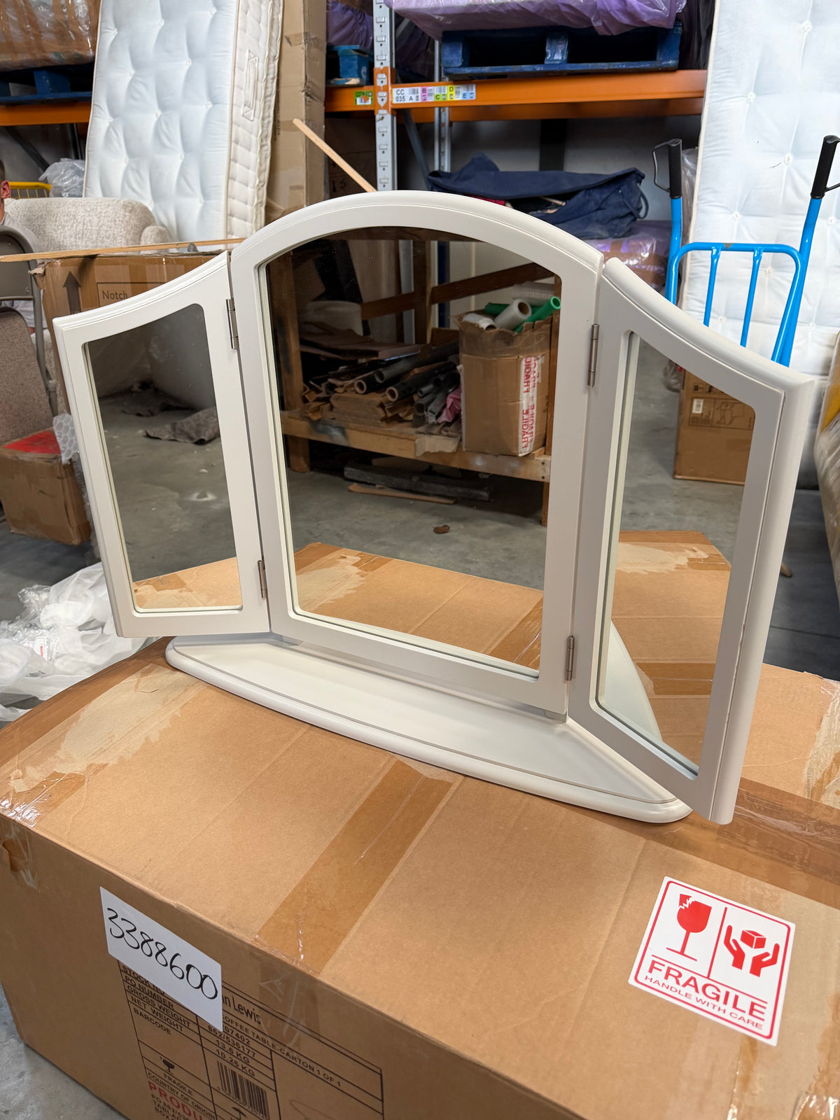 Laura Ashley Clifton Dressing Table Mirror, Dove Grey