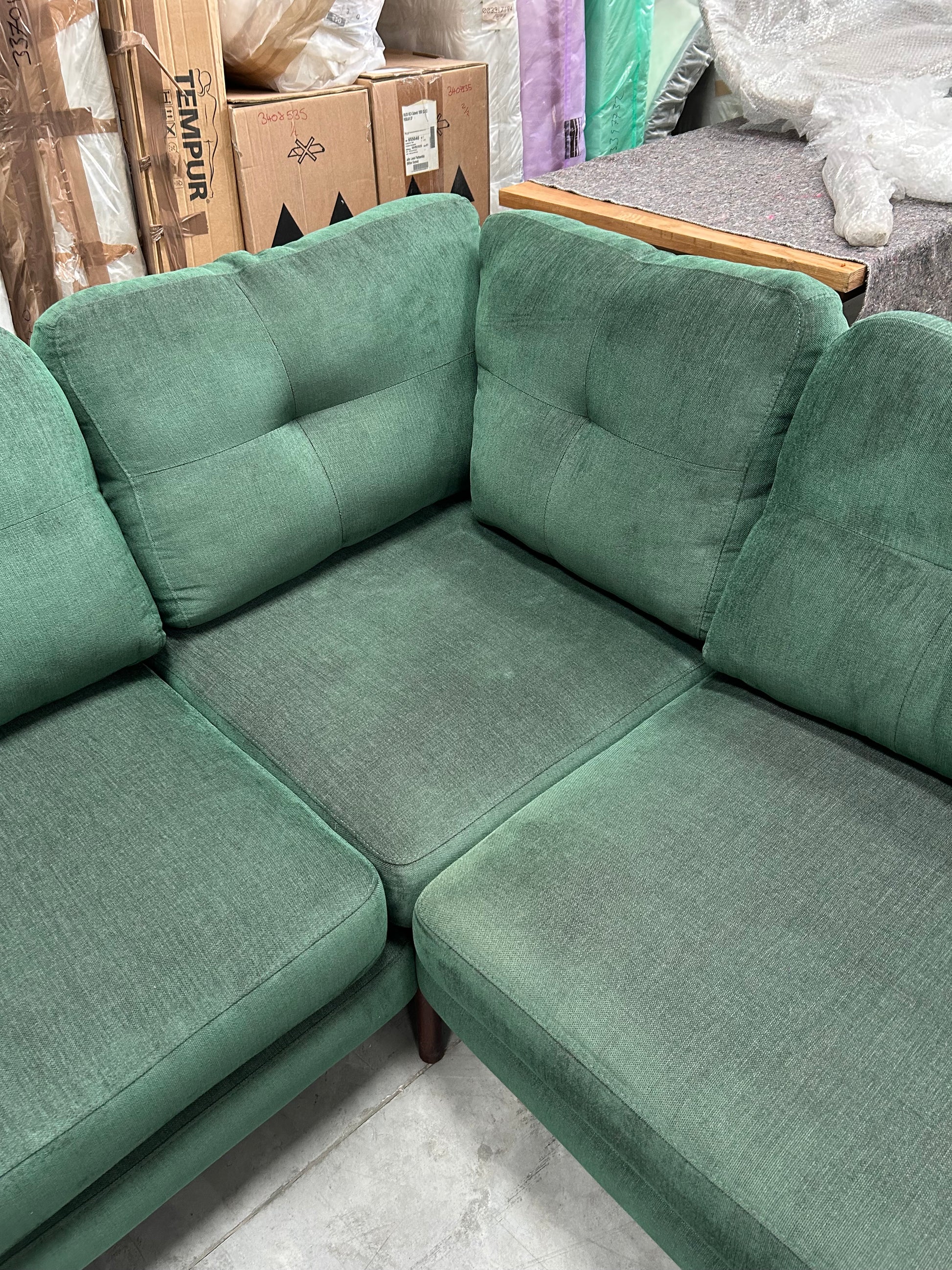 John Lewis Corner Sofa Camden 5+ Seater in Alpine Green