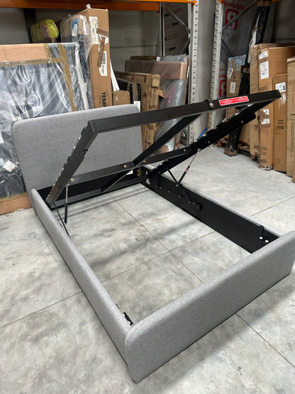 Bonn Ottoman Storage Upholstered Bed Frame, Small Double, Saga Grey