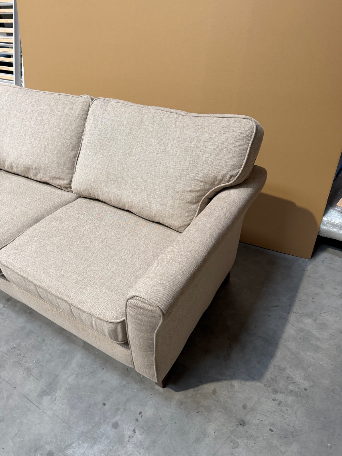 John Lewis Charlotte II Large 3 Seater Sofa Brushed Tweed Mole