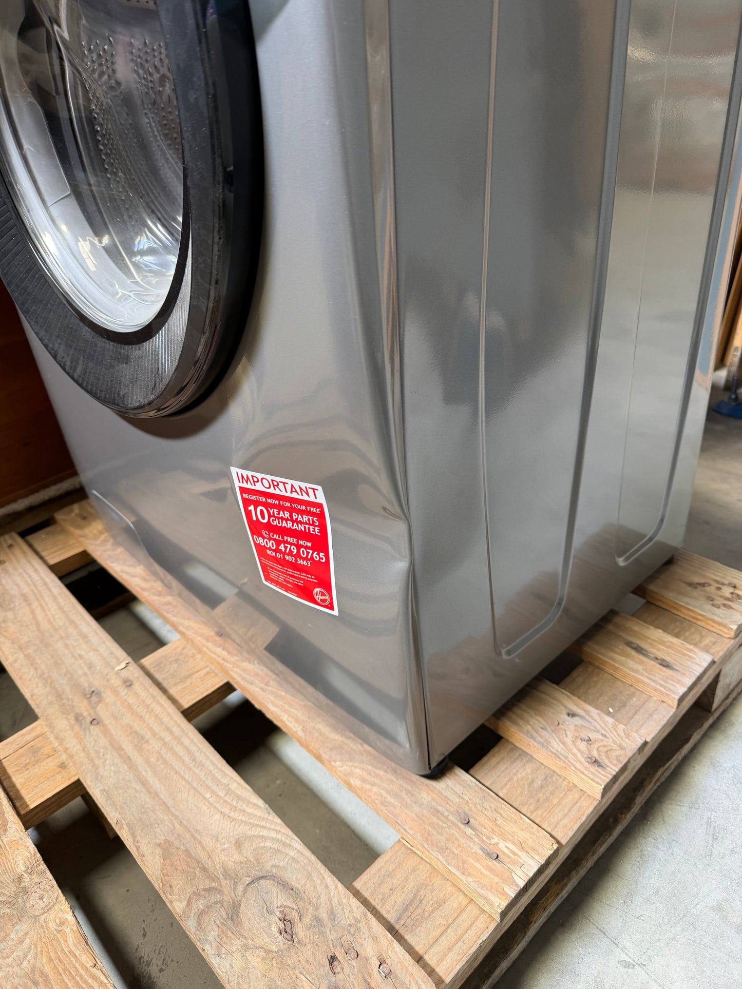 Hoover H-WASH 350 H3WPS696TMBR6-80 Freestanding Washing Machine, 9kg Load, 1600rpm Spin, Graphite