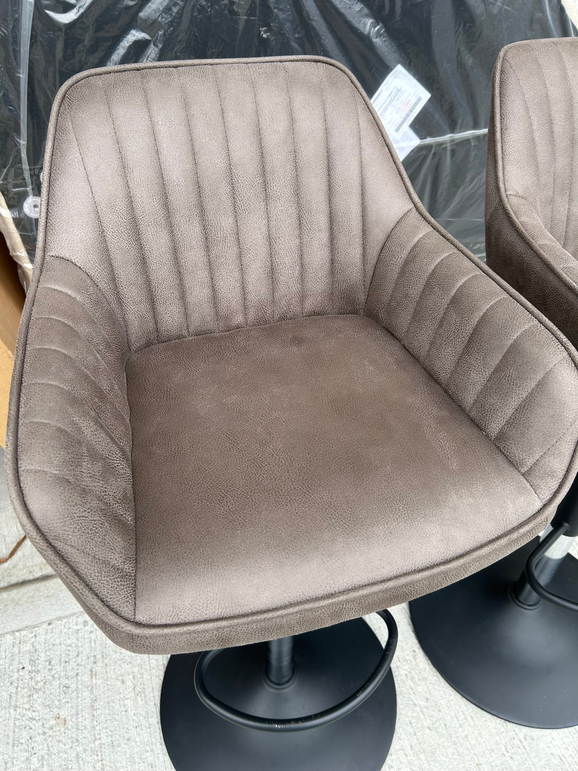 John Lewis Brooks Gas Lift Adjustable Bar Chairs Mocha