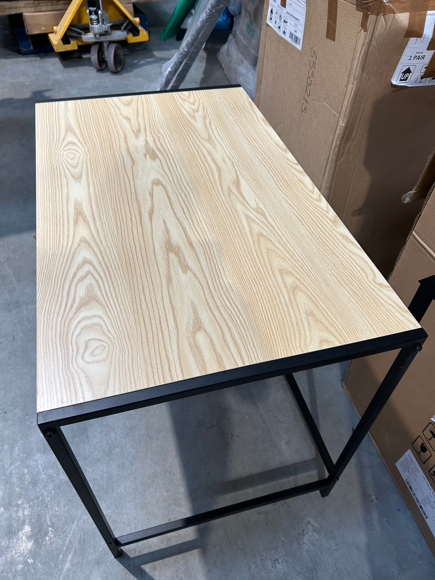 John Lewis Box Desk, Oak/Black