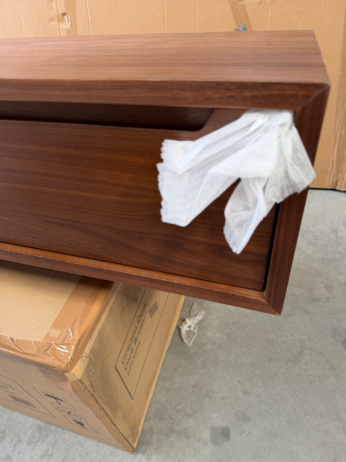 John Lewis Cara 2 Drawer Media Unit, American Black Walnut