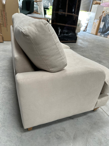 John Lewis Clover Large 3 Seater Sofa, Light Leg, Fine Chenille Natural