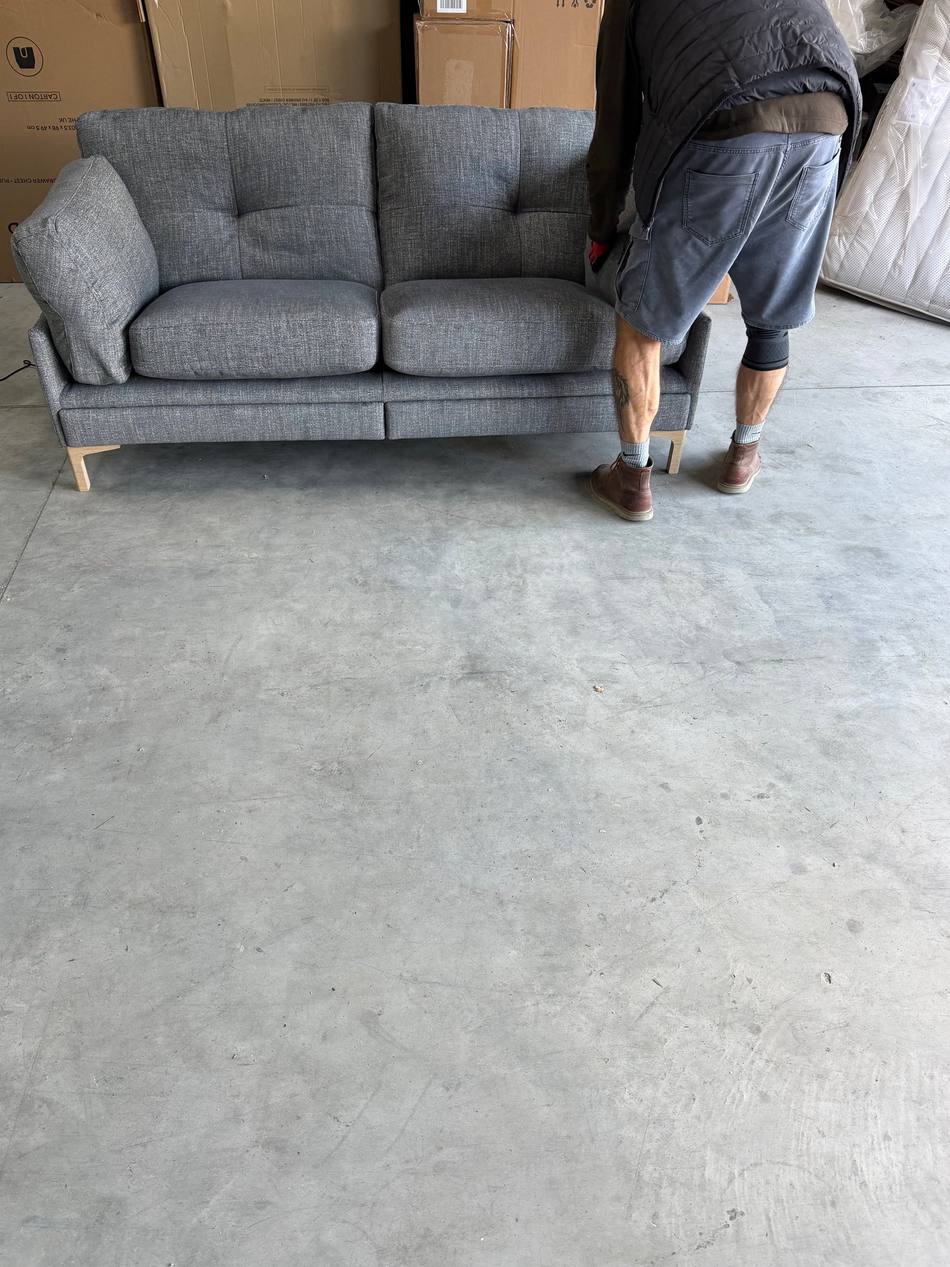 John Lewis Sofa Power Recliner Java Medium 2 Seater Storm Grey Easy Clean