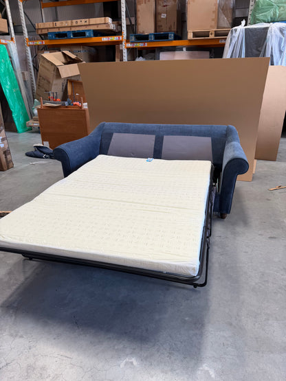 John Lewis Camber Double Sofa Bed, Dark Leg Aquaclean Titan Navy