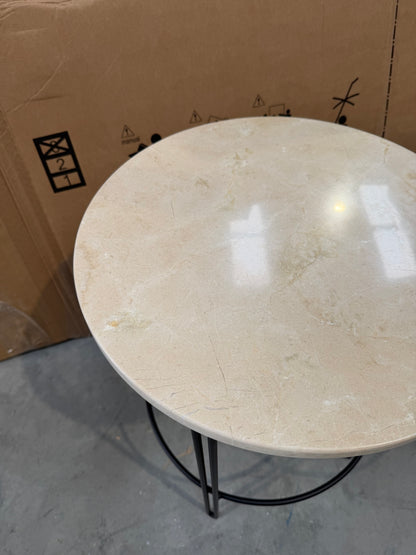 John Lewis Pin Side Table, Natural/Black