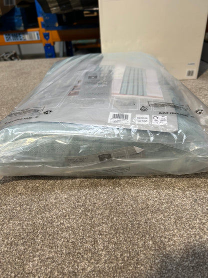 John Lewis Textured Weave Pair Blackout Lined Pencil Pleat Curtains, Duck Egg, W167 x Drop 274cm