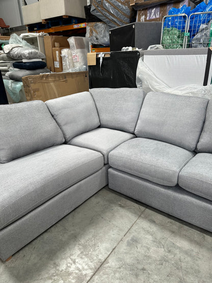 John Lewis Camden 5+ Seater LHF Corner End Chaise In Charm Pale Grey