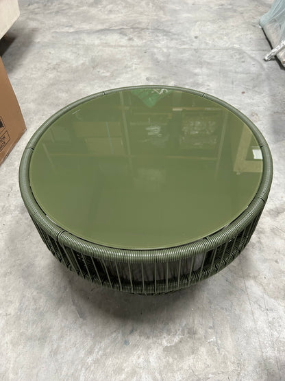 John Lewis Salsa Round Garden Coffee Table, 70cm, Avocado Green