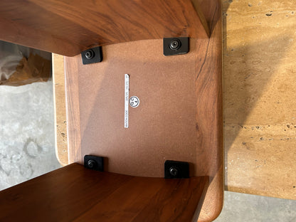 John Lewis Adina Travertine Top Nest of 2 Tables Walnut