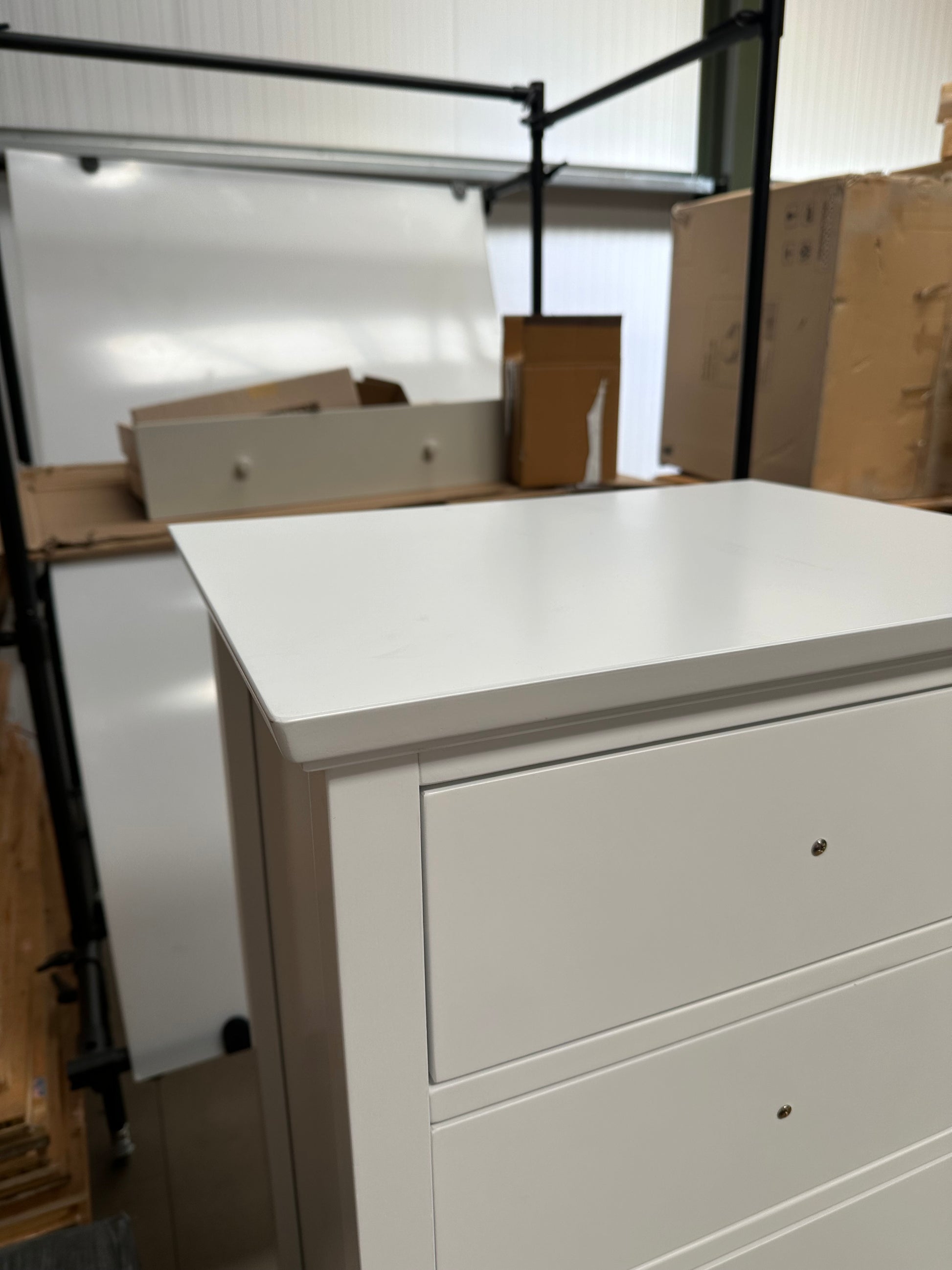 John Lewis Wilton 6 Drawer Tallboy Chest Bedroom Furniture White